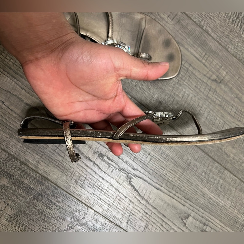 Gucci silver rhinestone sandals - Picture 7 of 9